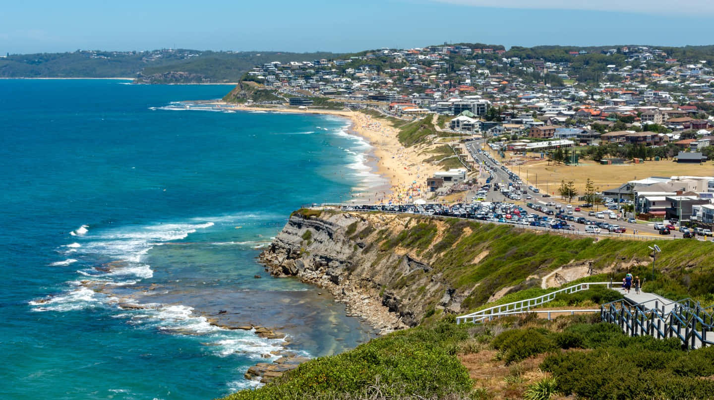 Newcastle Australia Coastline View Wallpaper