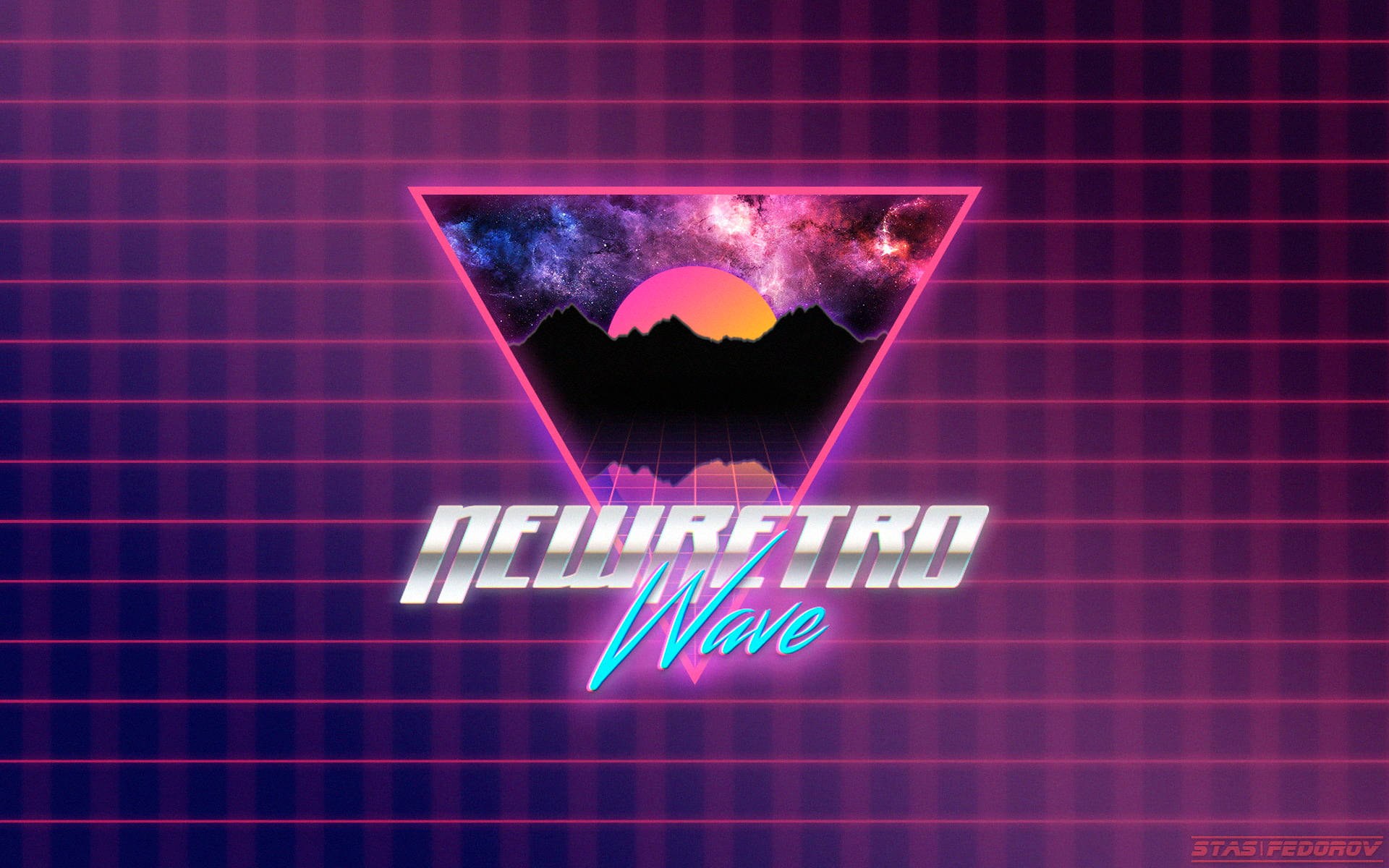 Newretrowave Purple Aesthetic Tumblr Laptop Wallpaper