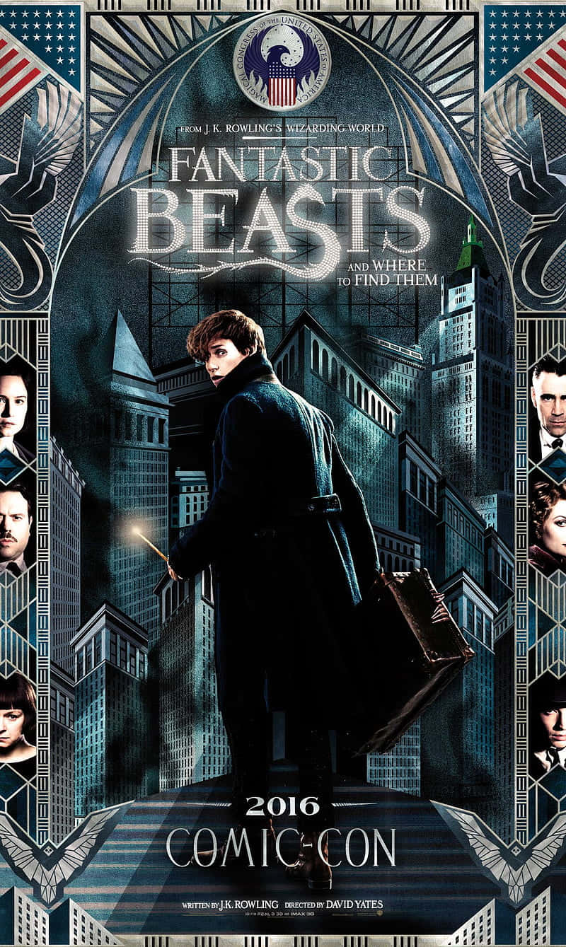 Newt Scamander And His Magical Creatures Wallpaper