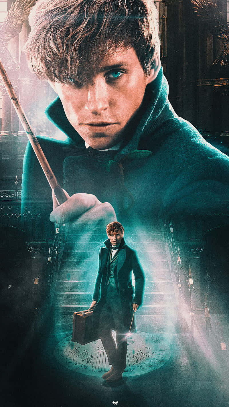 Newt Scamander Magical Adventure Wallpaper