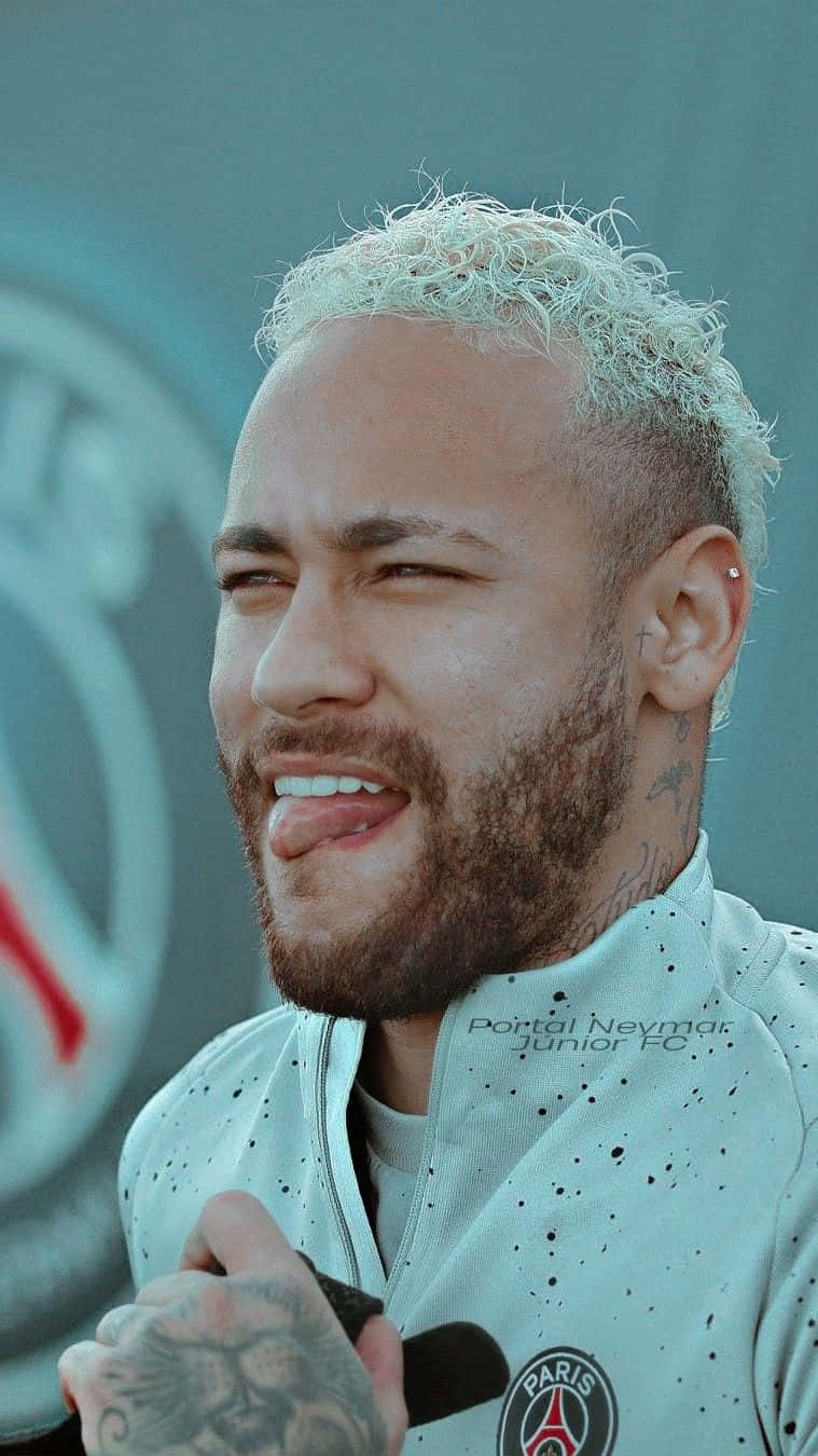 Neymar Blonde Hair Beard Style Wallpaper