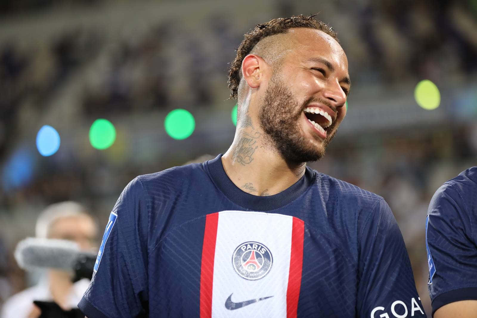 Neymar Laughingwith Beard Wallpaper