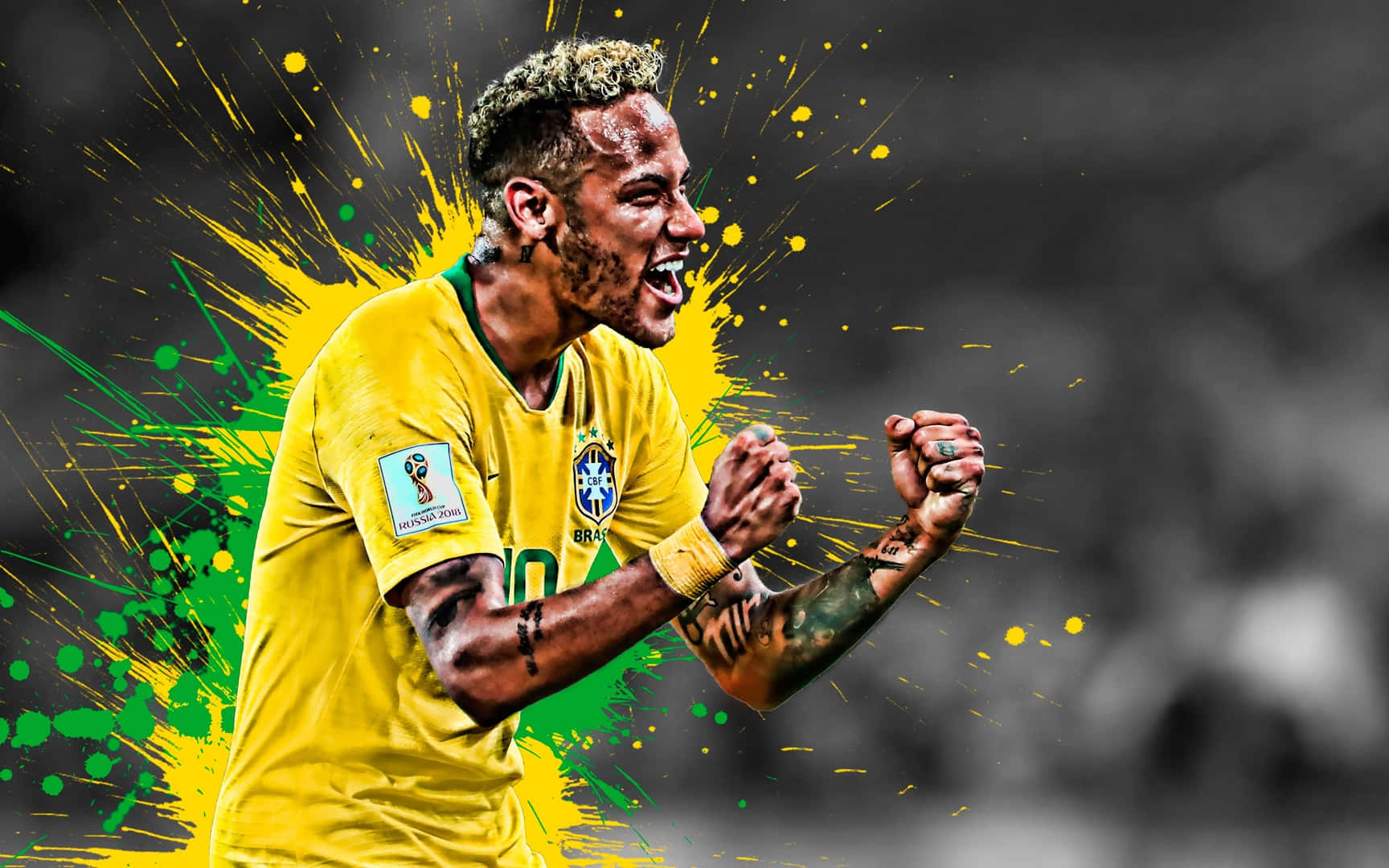 Neymar Top Scorer On The Pitch Wallpaper