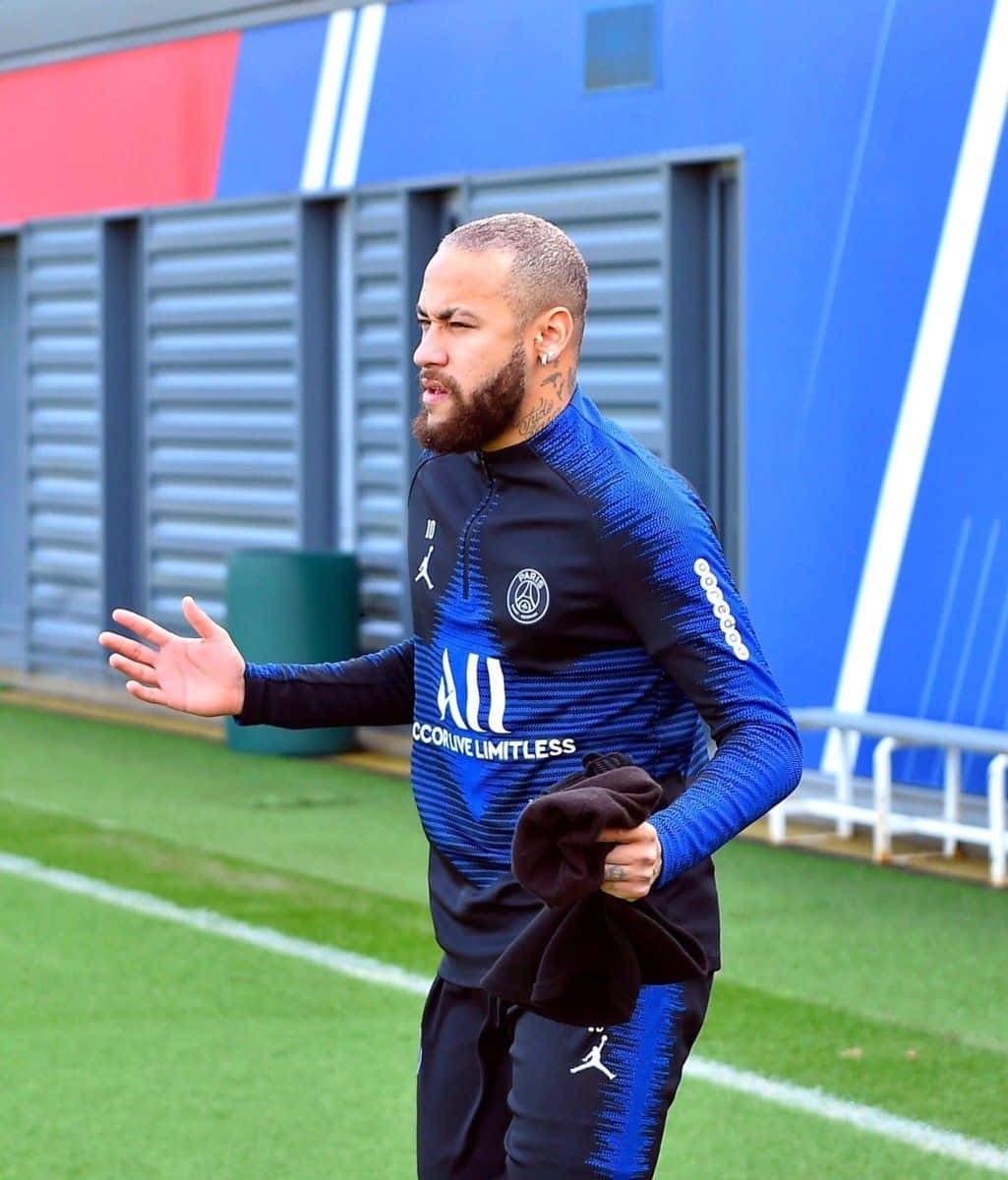 Neymar Training Session Beard Style Wallpaper