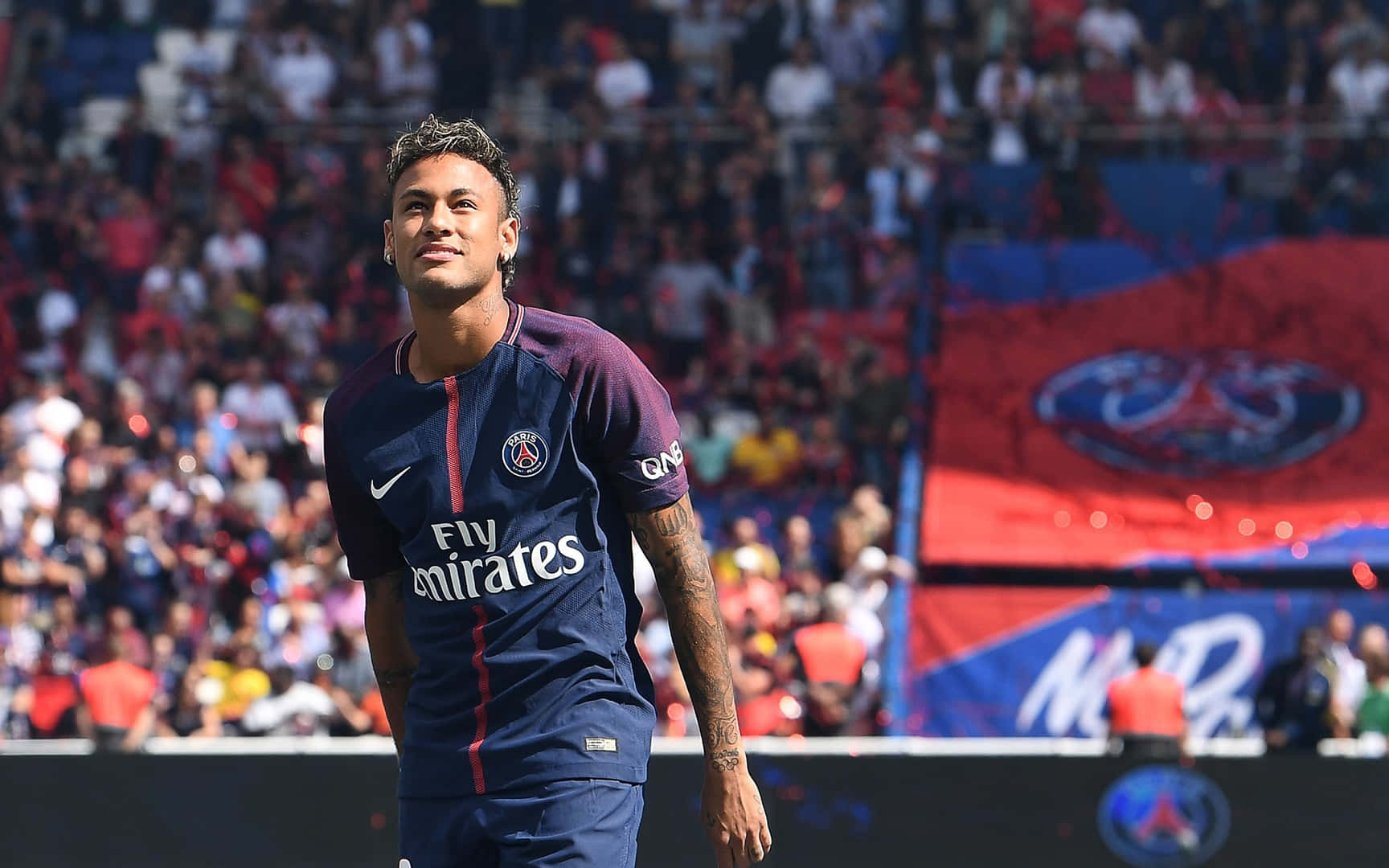 Neymar Ultra Hd Parc Des Princes Crowd Wallpaper