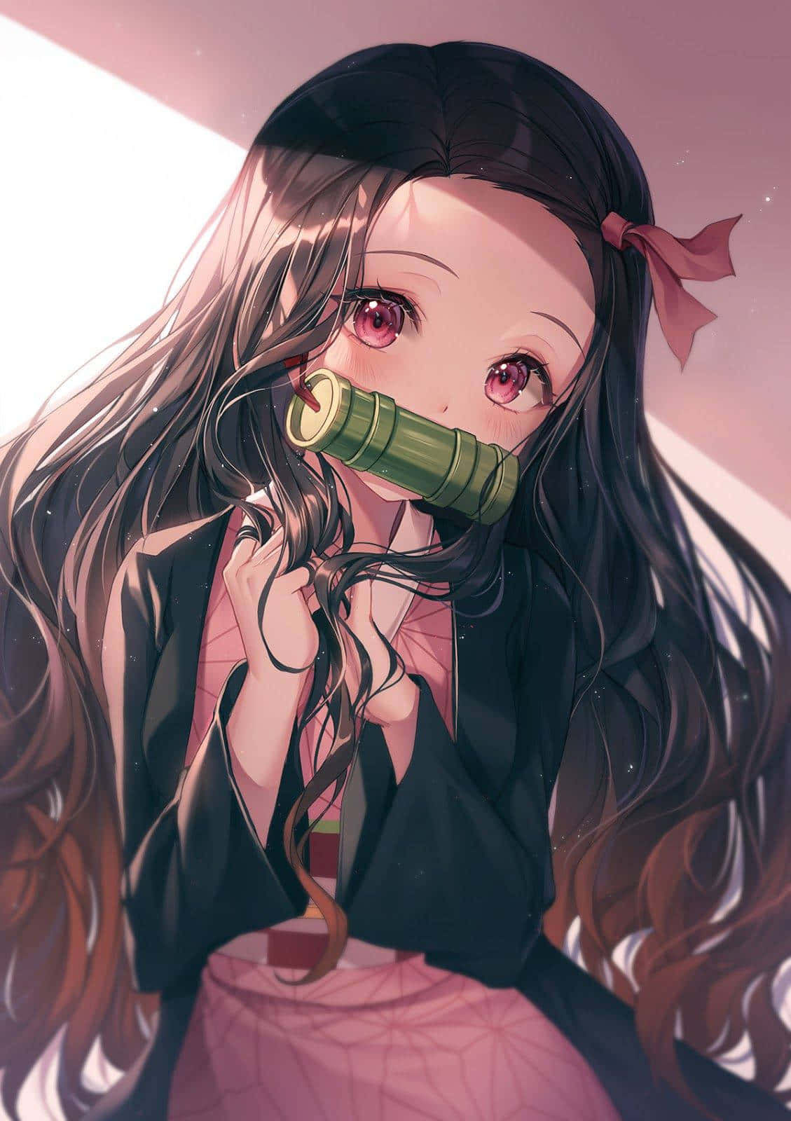 Nezuko Kamado Cute Demon Slayer Digital Art Wallpaper