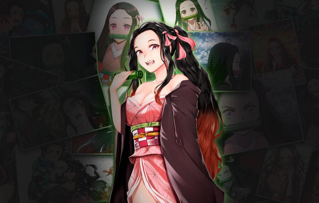 Nezuko Kamado Stands Her Ground. Wallpaper