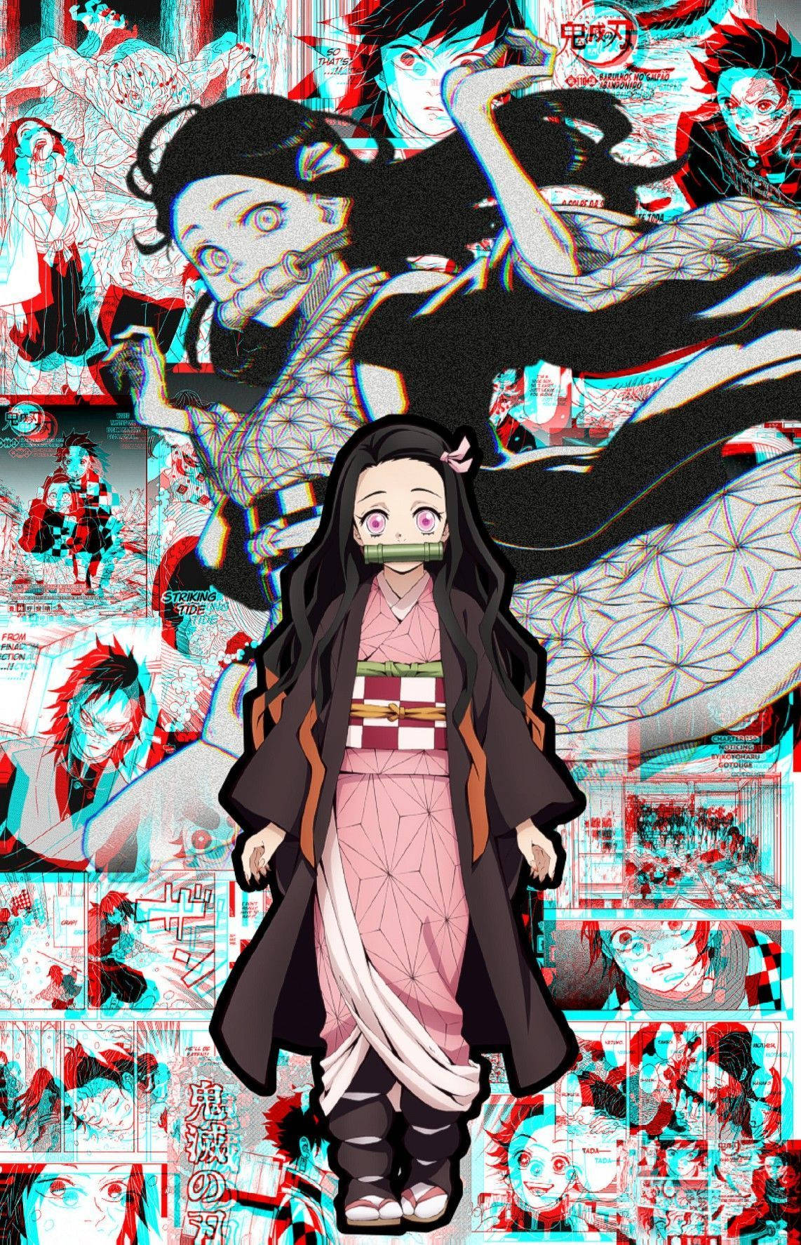 Nezuko Phone Manga Wallpaper