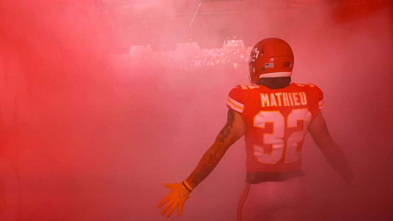 Nfl Cornerback Tyrann Mathieu With Touchdown Wallpaper