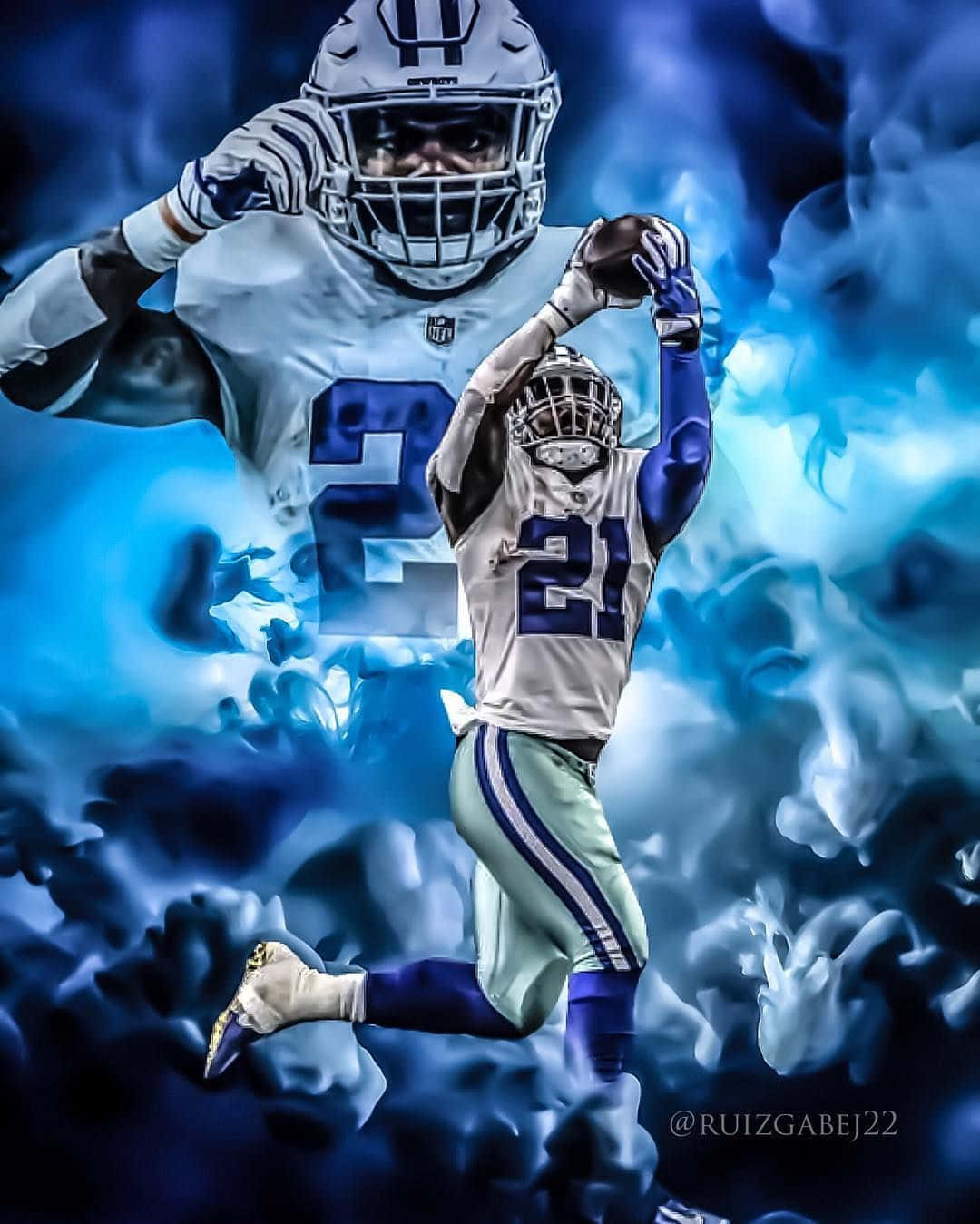 Nfl Running Back Ezekiel Elliott Wallpaper