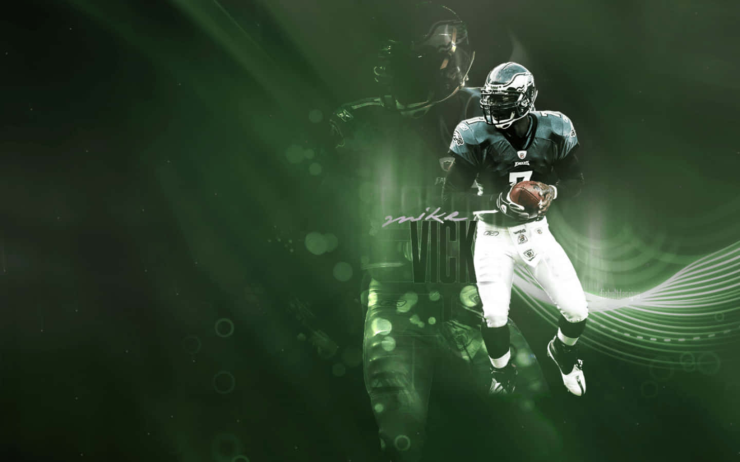 Nfl Superstar Quarterback Michael Vick. Wallpaper