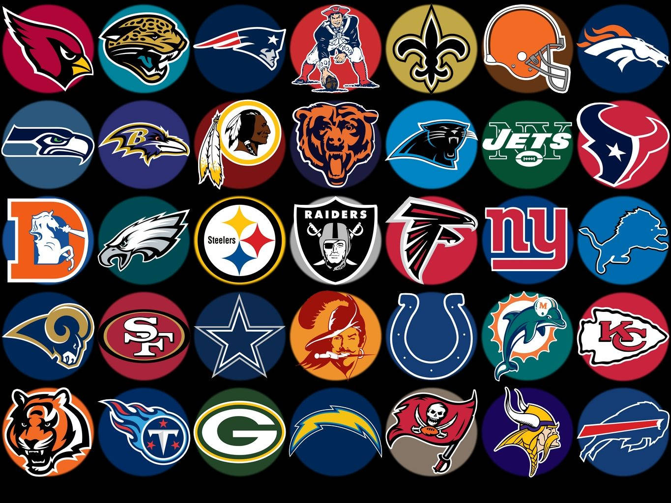 Nfl Teams Logo Compilation Wallpaper