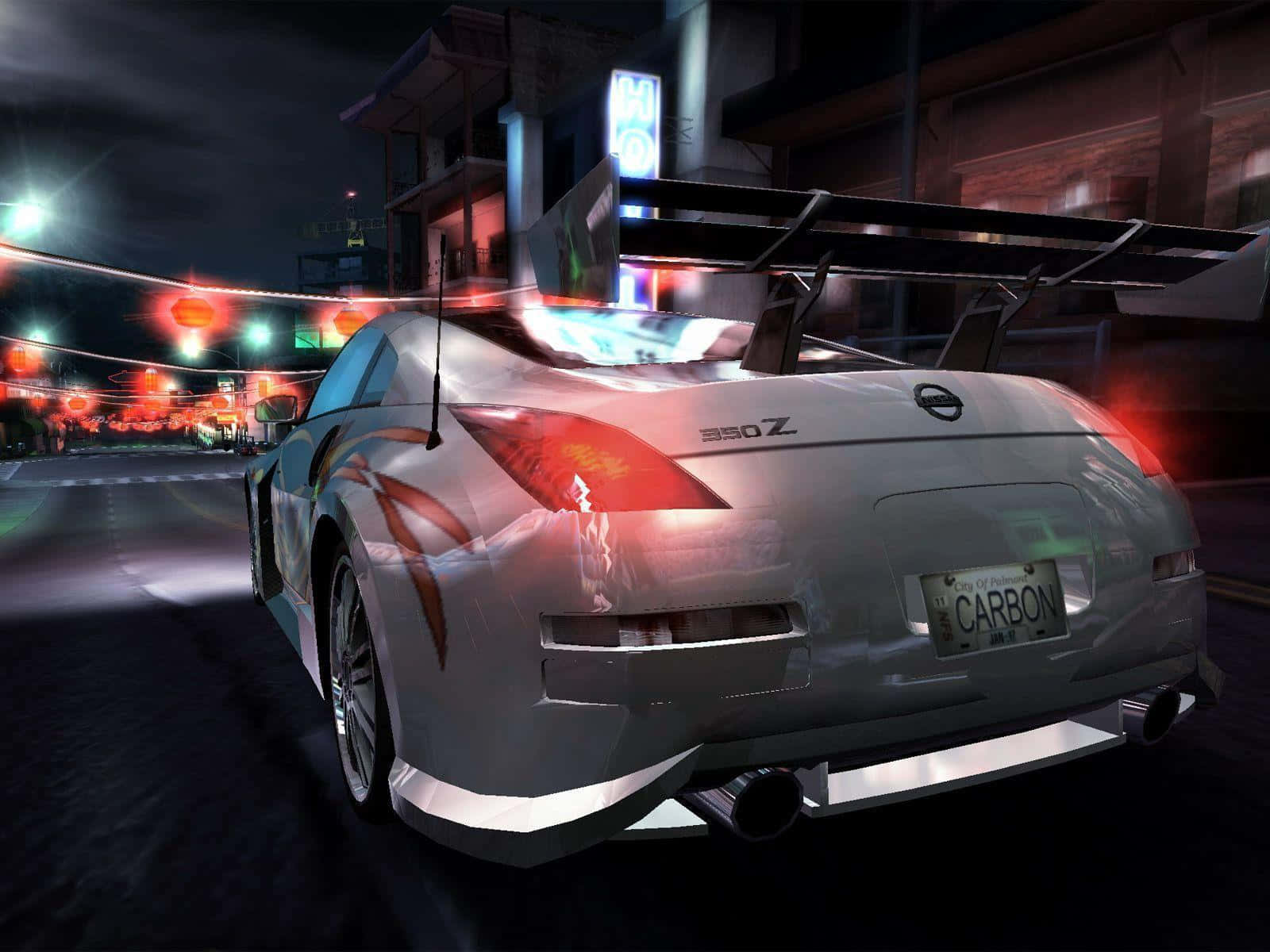 Nfs White Nissan 350z Big Wing Wallpaper