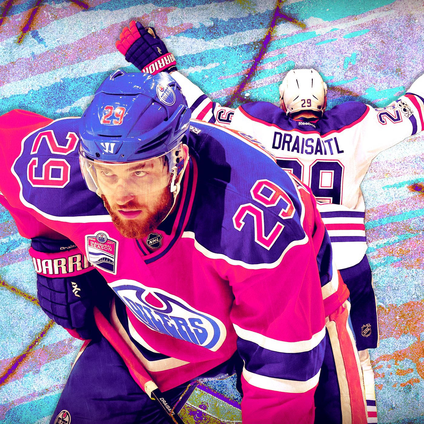 Nhl Edmonton Oilers Center Player Leon Draisaitl Wallpaper