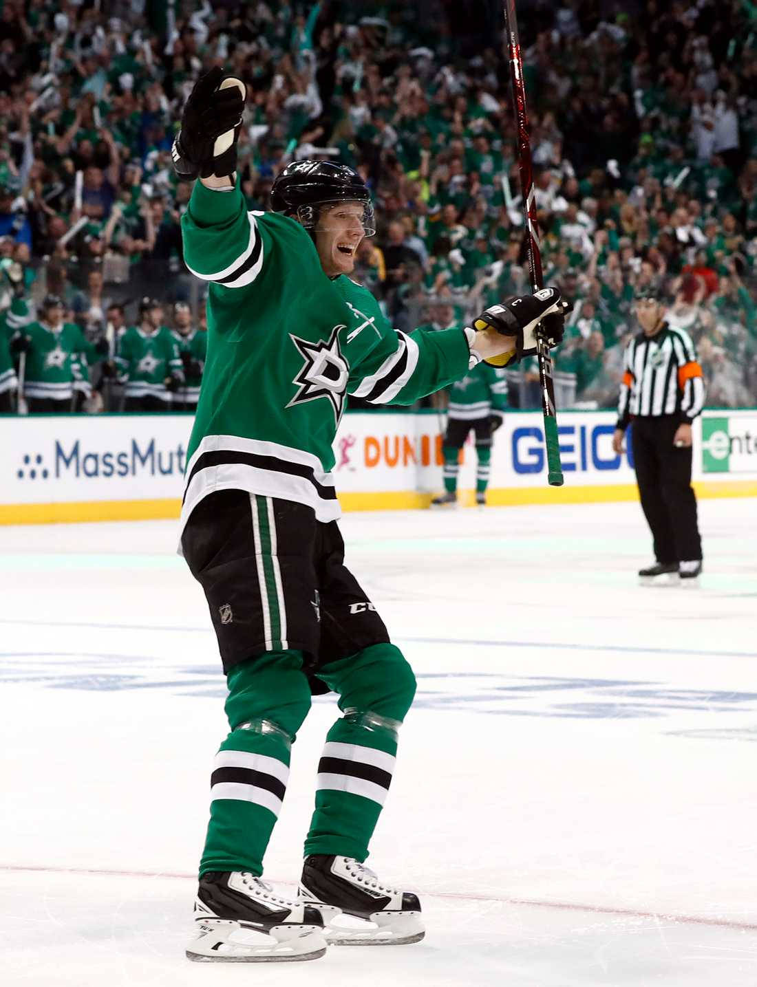 Nhl Star John Klingberg In Mid-celebration Wallpaper