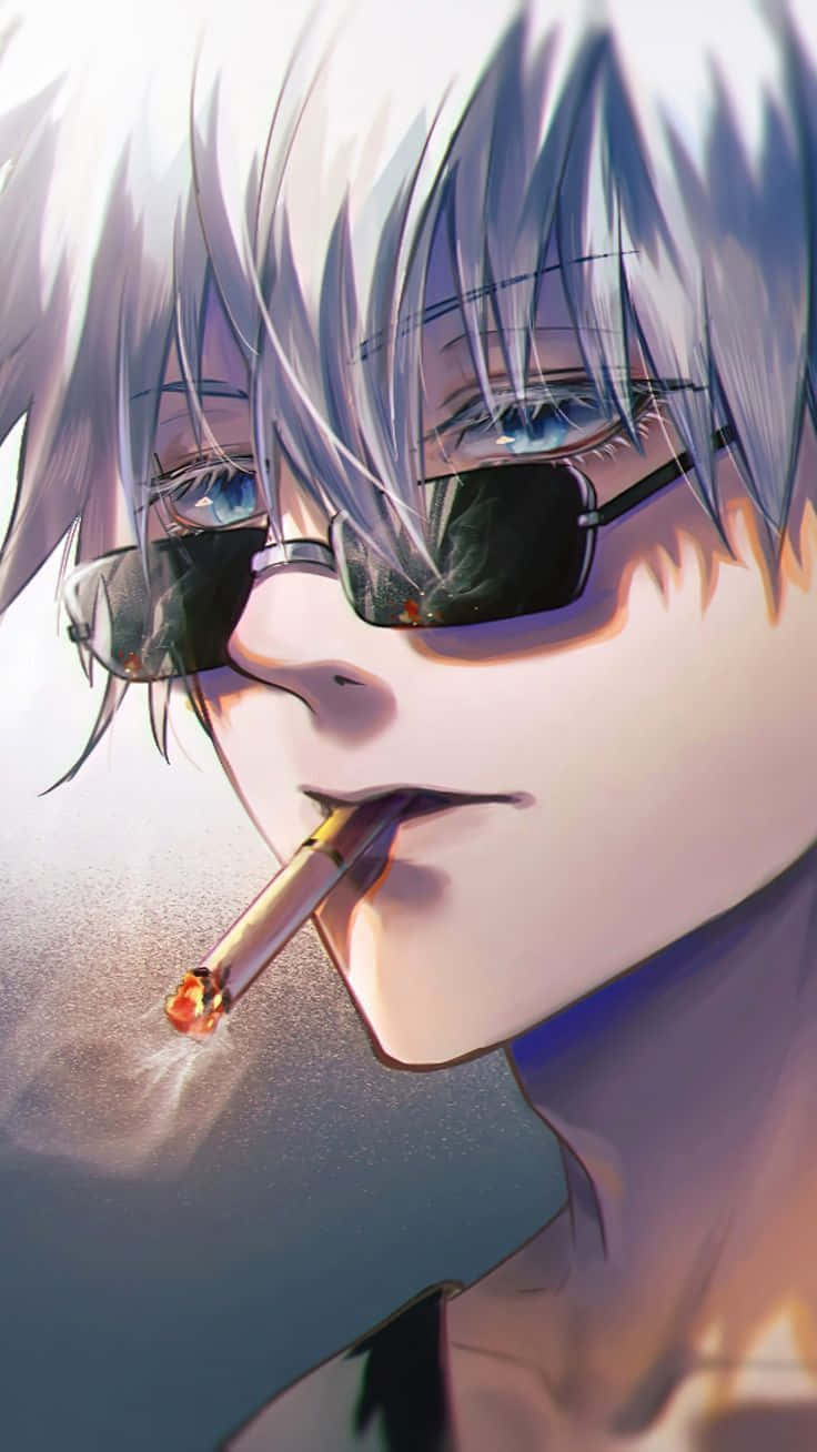 Nice Anime Smoking Gojo Satoru Wallpaper