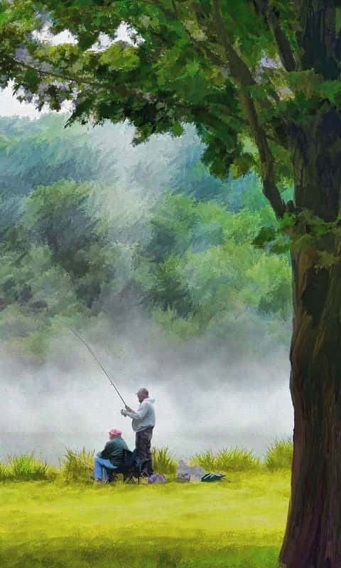 Nice Fishing Phone Theme Display Wallpaper