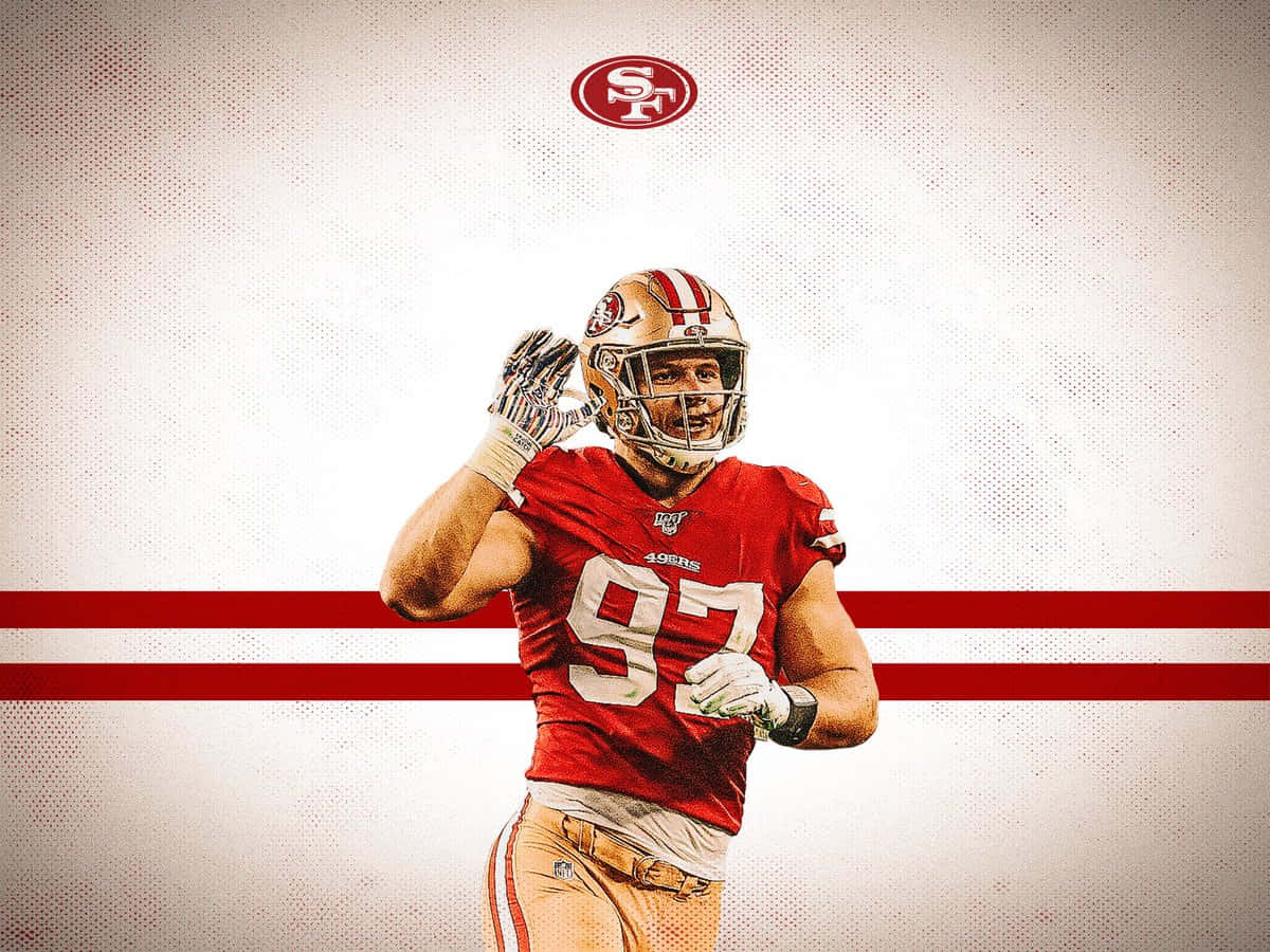 Nick Bosa Tackling A Ball Carrier Wallpaper