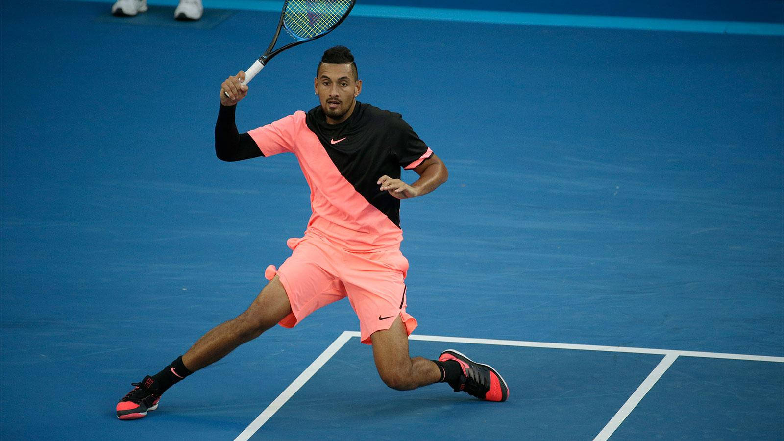 Nick Kyrgios Striking Posture Wallpaper