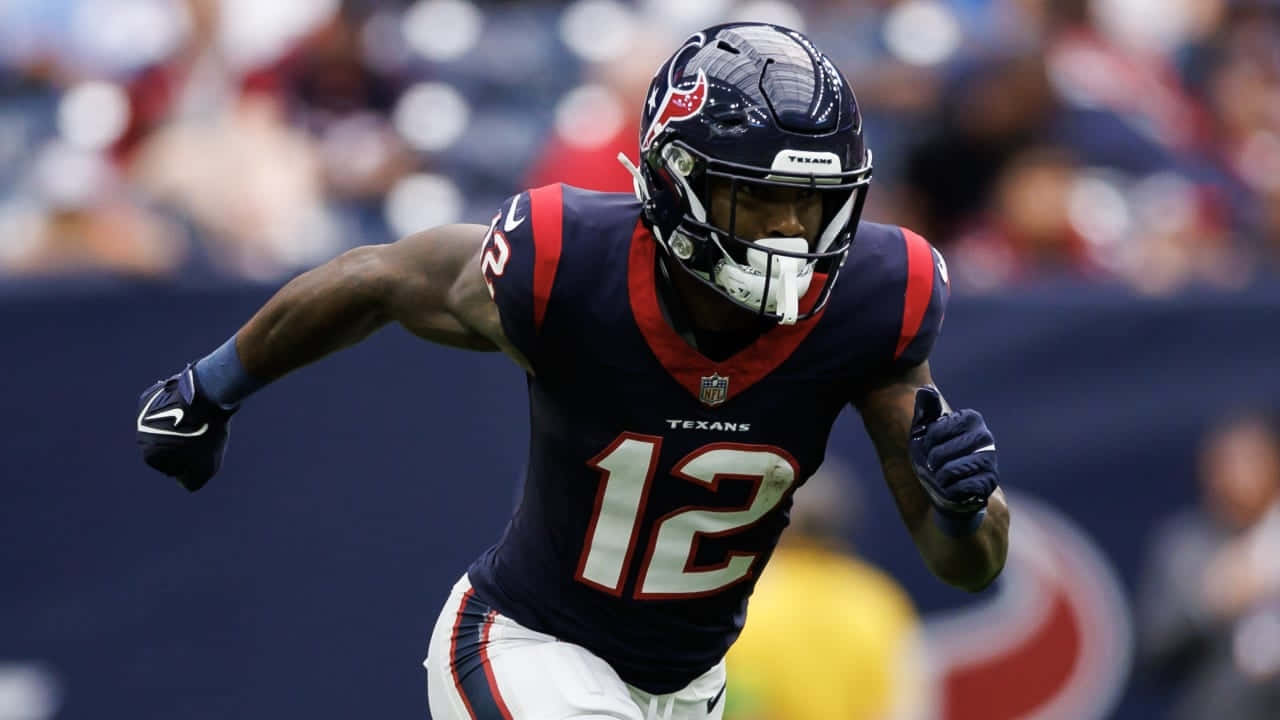 Nico Collins Houston Texans Game Action Wallpaper