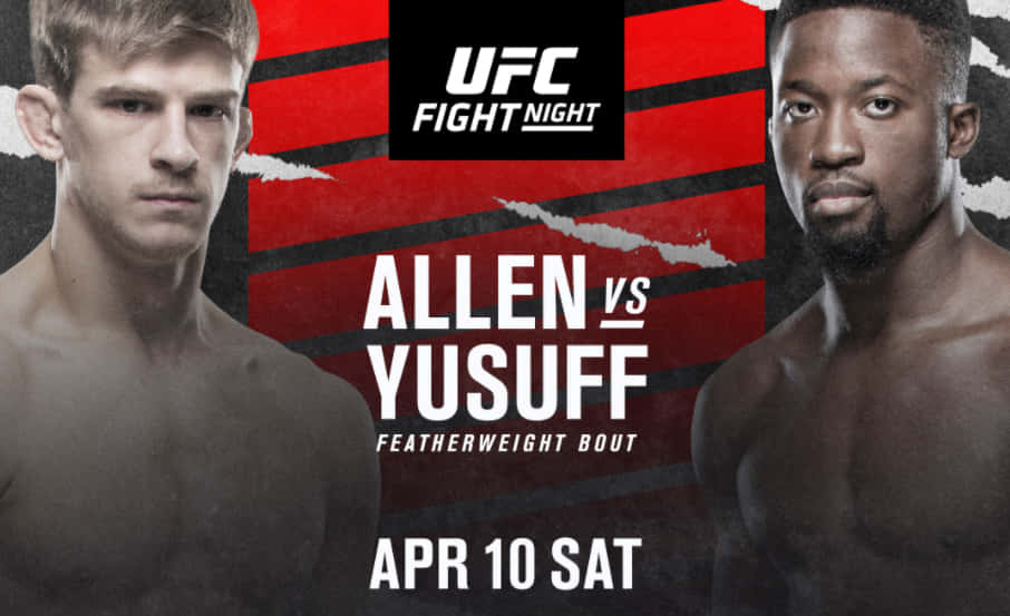 Nigerian Mma Fighter Sodiq Yusuff Versus Arnold Allen In An Intense Fight Poster Wallpaper