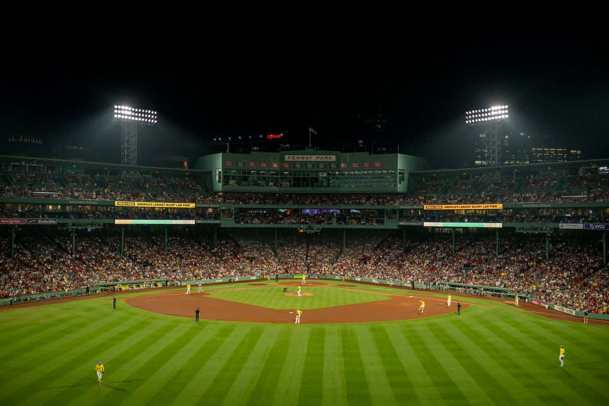 Nighttime Baseball Gameat Historic Stadium.jpg Wallpaper