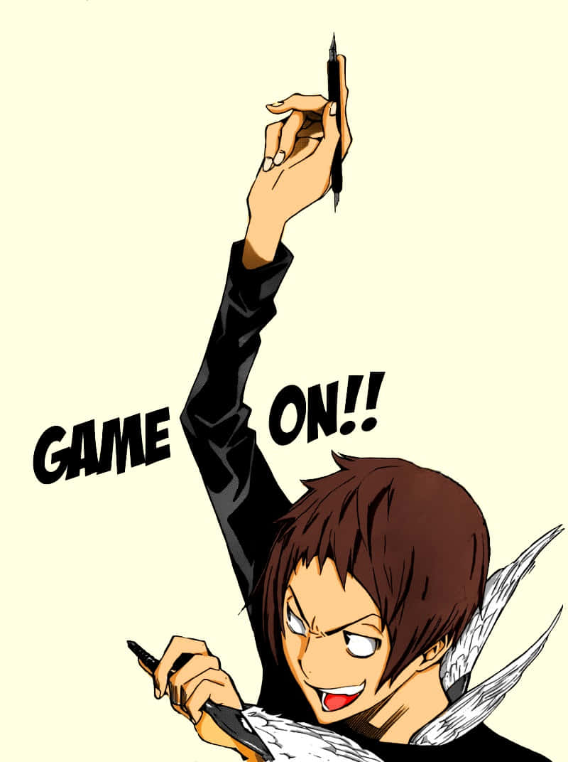 Niizuma Eiji Showing Victory Hand Gesture In Excitement - Wallpaper Wallpaper