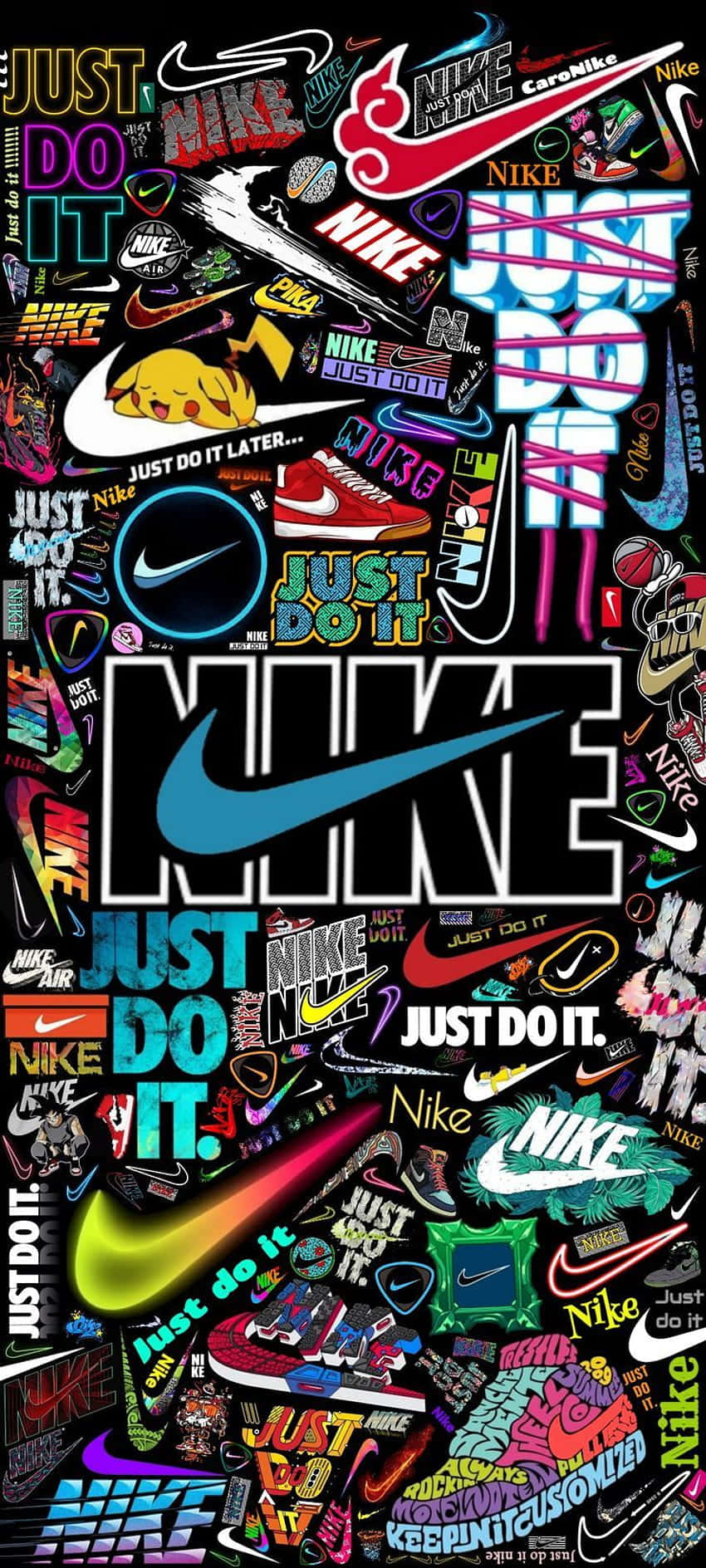 Nike Logo In Blue Wallpaper