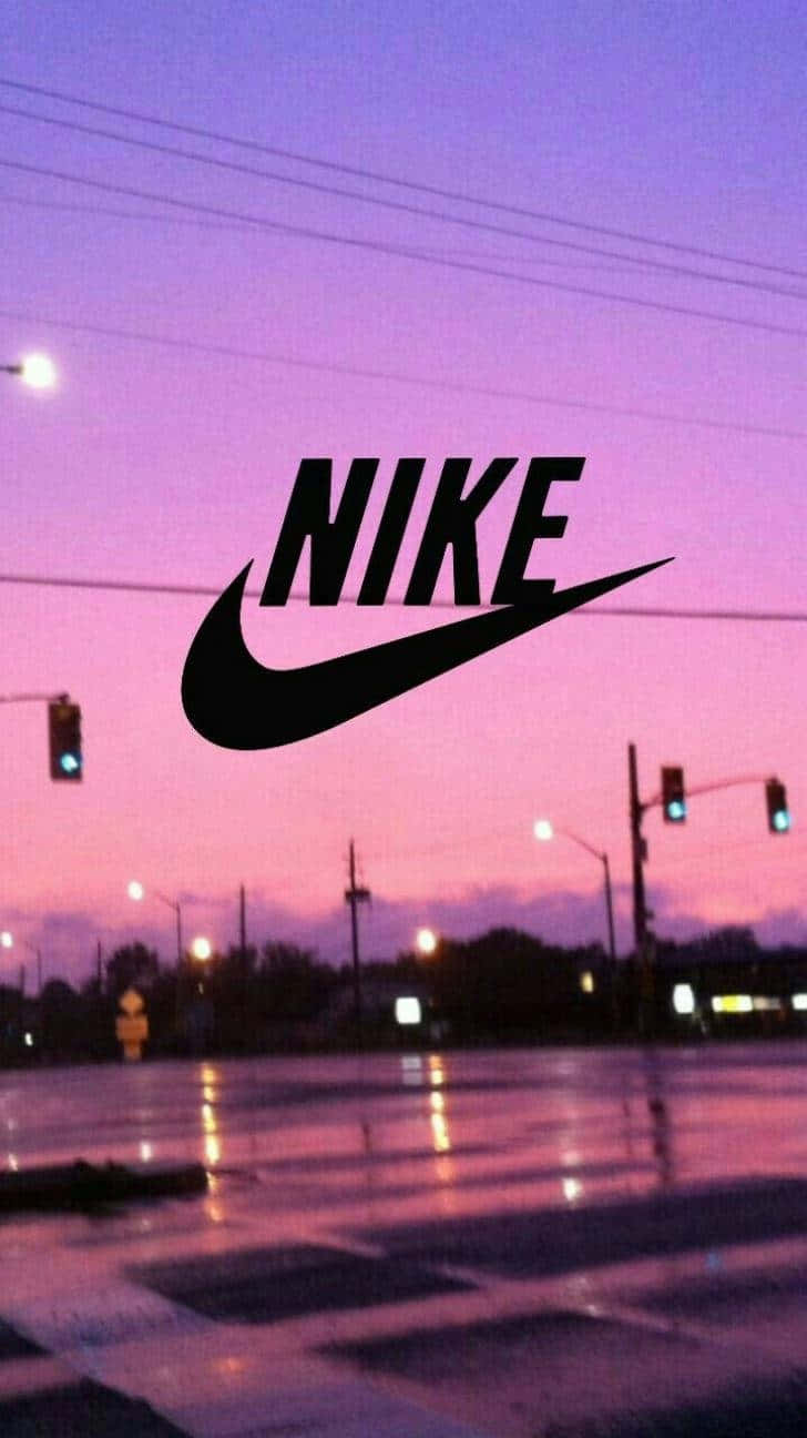 Nike Logo Purple Sunset Aesthetic Wallpaper