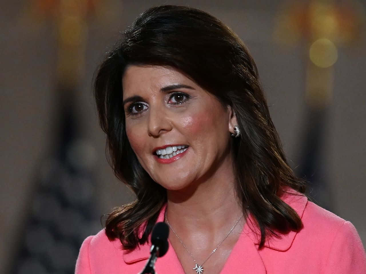 Nikki Haley Close-up Portrait Wallpaper