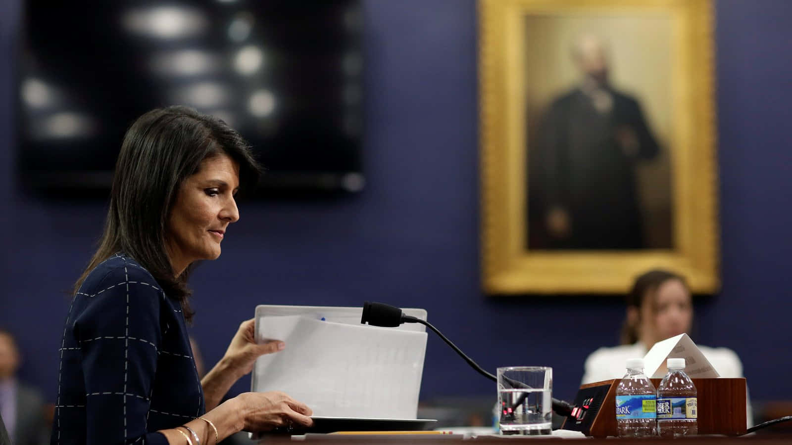 Nikki Haley Side View Wallpaper