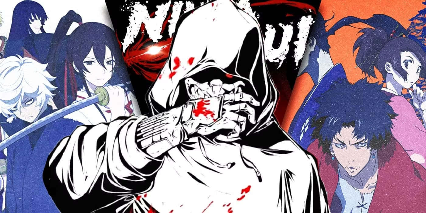 Ninja Kamui Anime Characters Blood Splatter Wallpaper