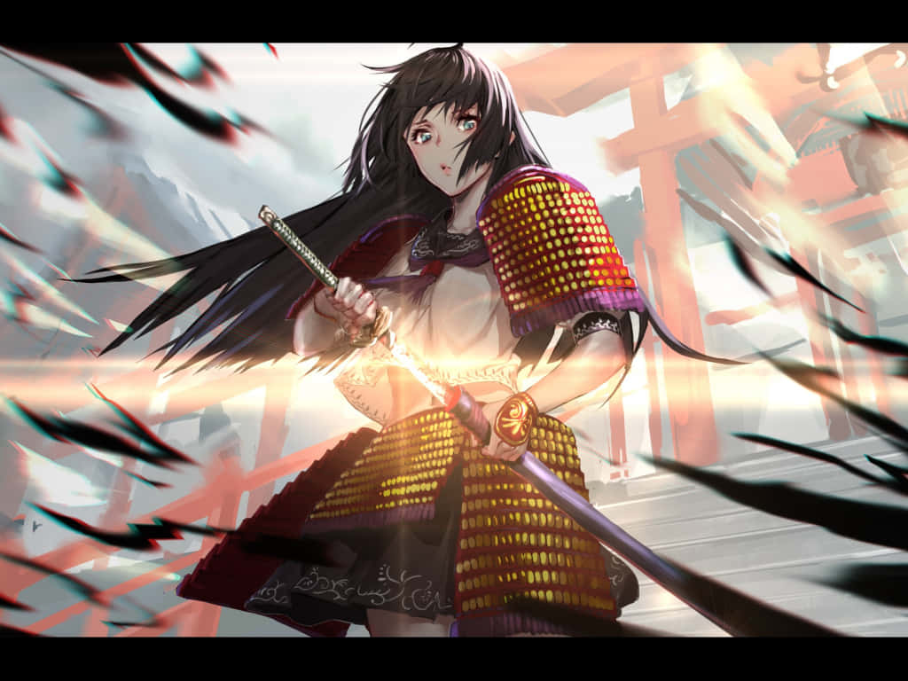 Ninja Samurai Anime Girl Artwork Wallpaper