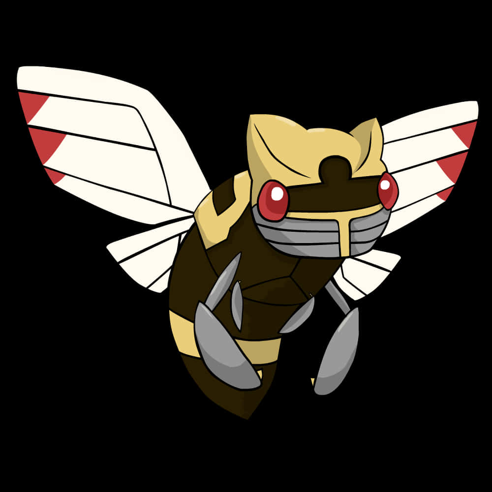 Ninjask Against White Background Wallpaper