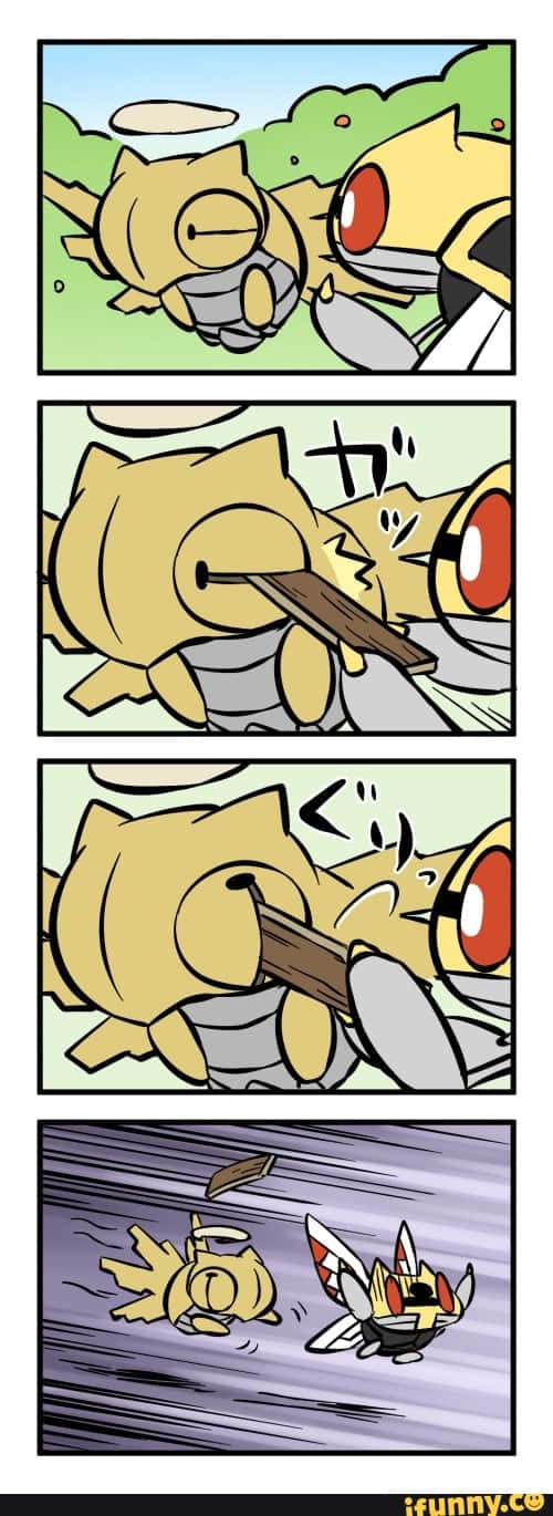 Ninjask Poking Shidenji Eye Comic Wallpaper