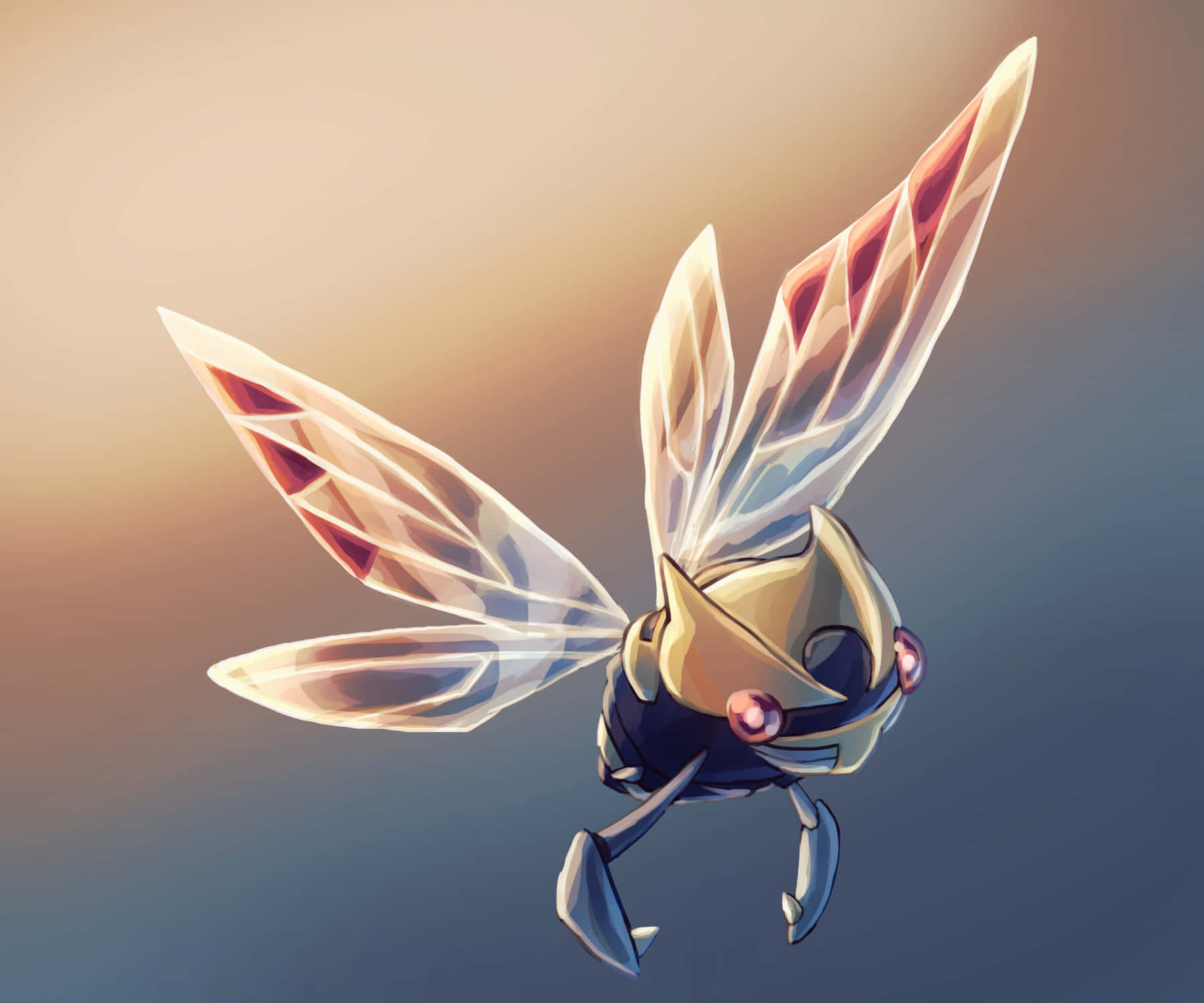 Ninjask With Stained Glass-like Wings Wallpaper