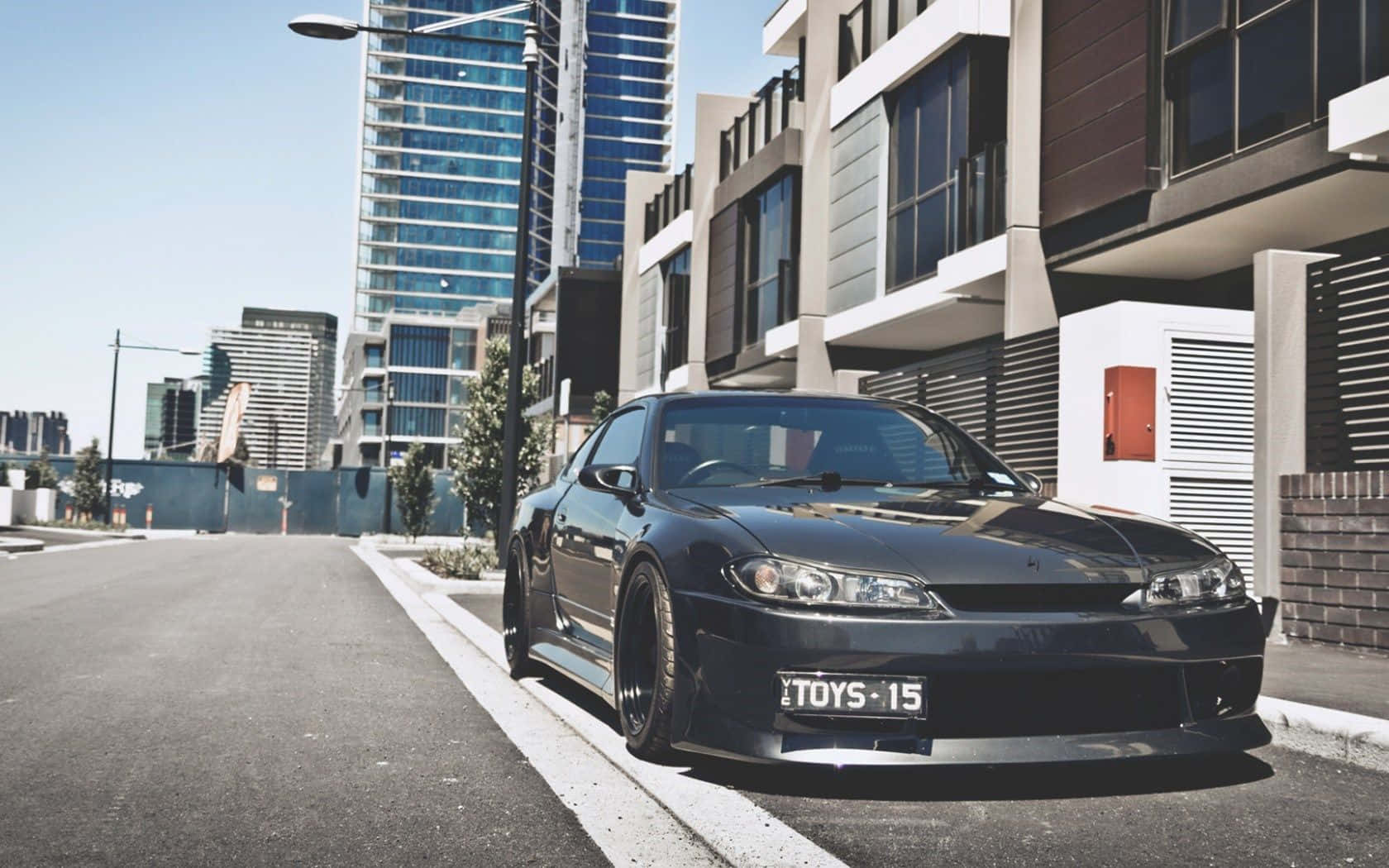 Nissan Silvia S15 Modern Building Wallpaper