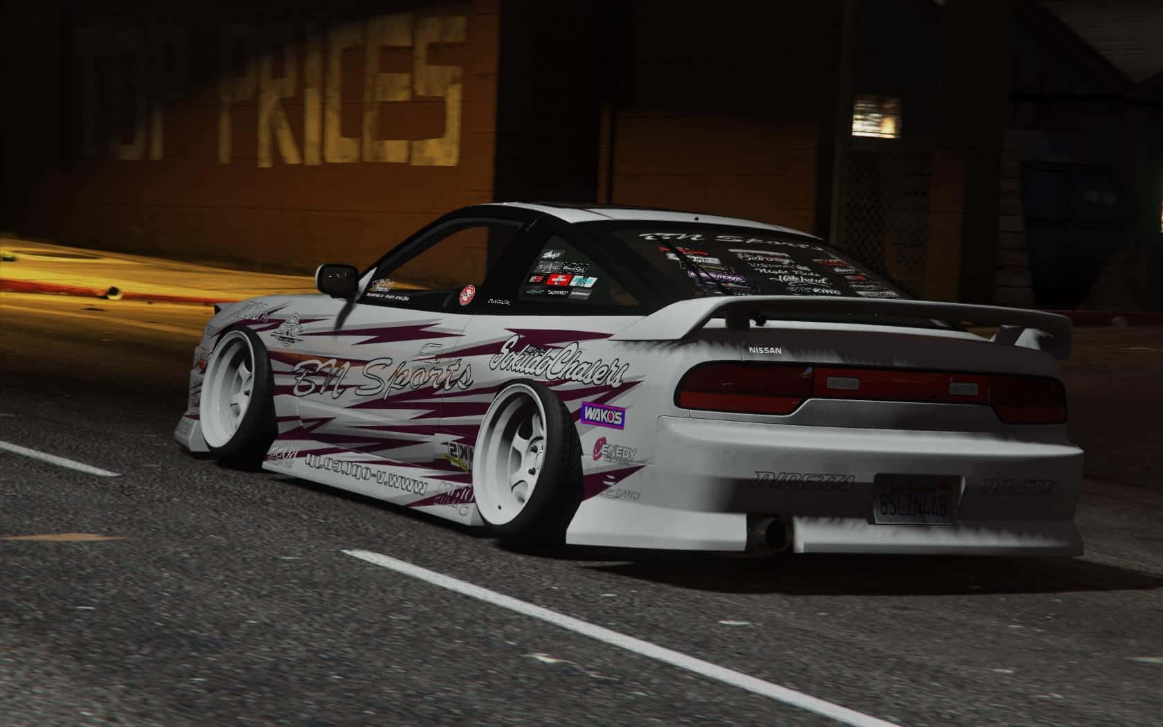 Nissan240sx Custom Drift Car Night Scene Wallpaper