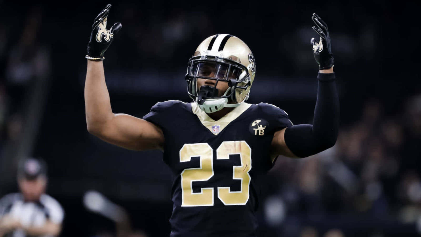 No. 23 Marshon Lattimore Raising Hands Wallpaper