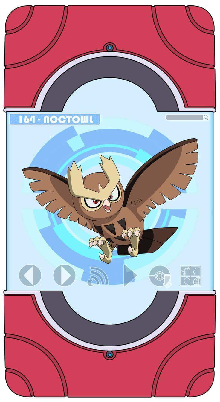 Noctowl Pokedex Entry Wallpaper