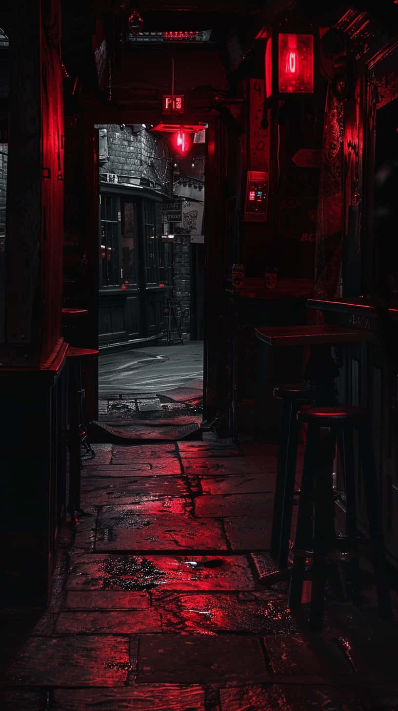 Nocturnal_ Alleyway_ Glow Wallpaper