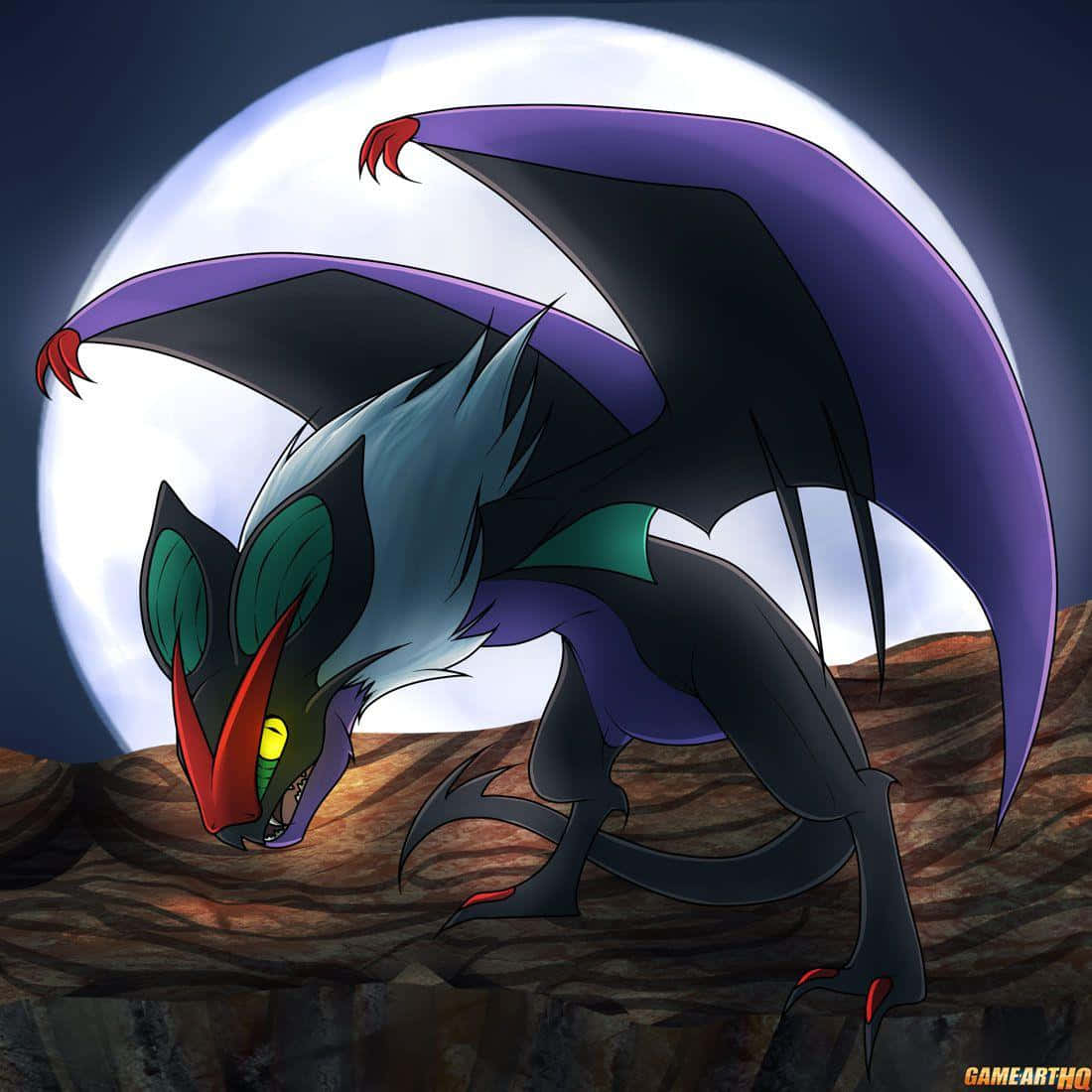 Noivern Moonlit Perch Wallpaper