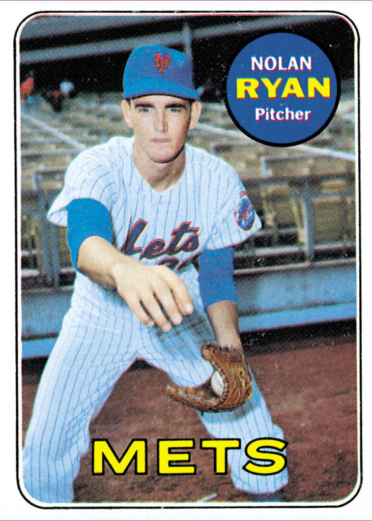 Nolan Ryan Vintage Met Baseball Card Wallpaper