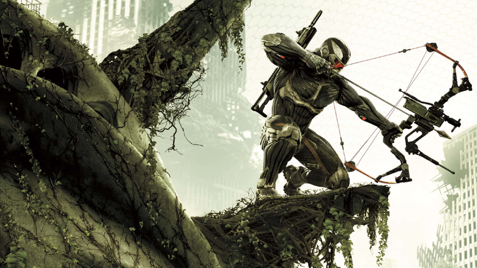 Nomad Aiming Predator Bow Crysis Hd Wallpaper