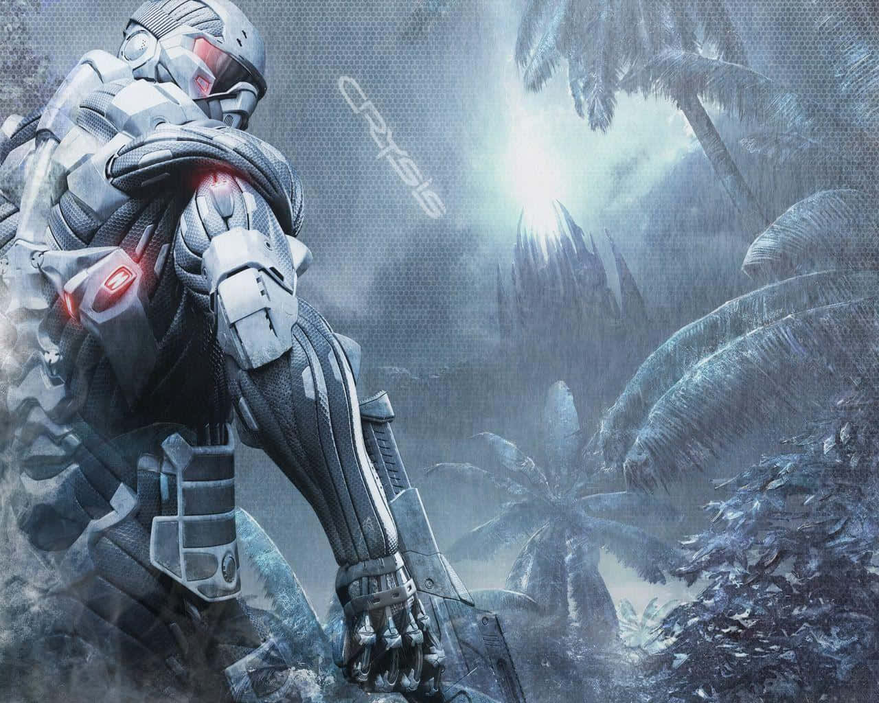 Nomad Surrounded By Trees Crysis Hd Wallpaper