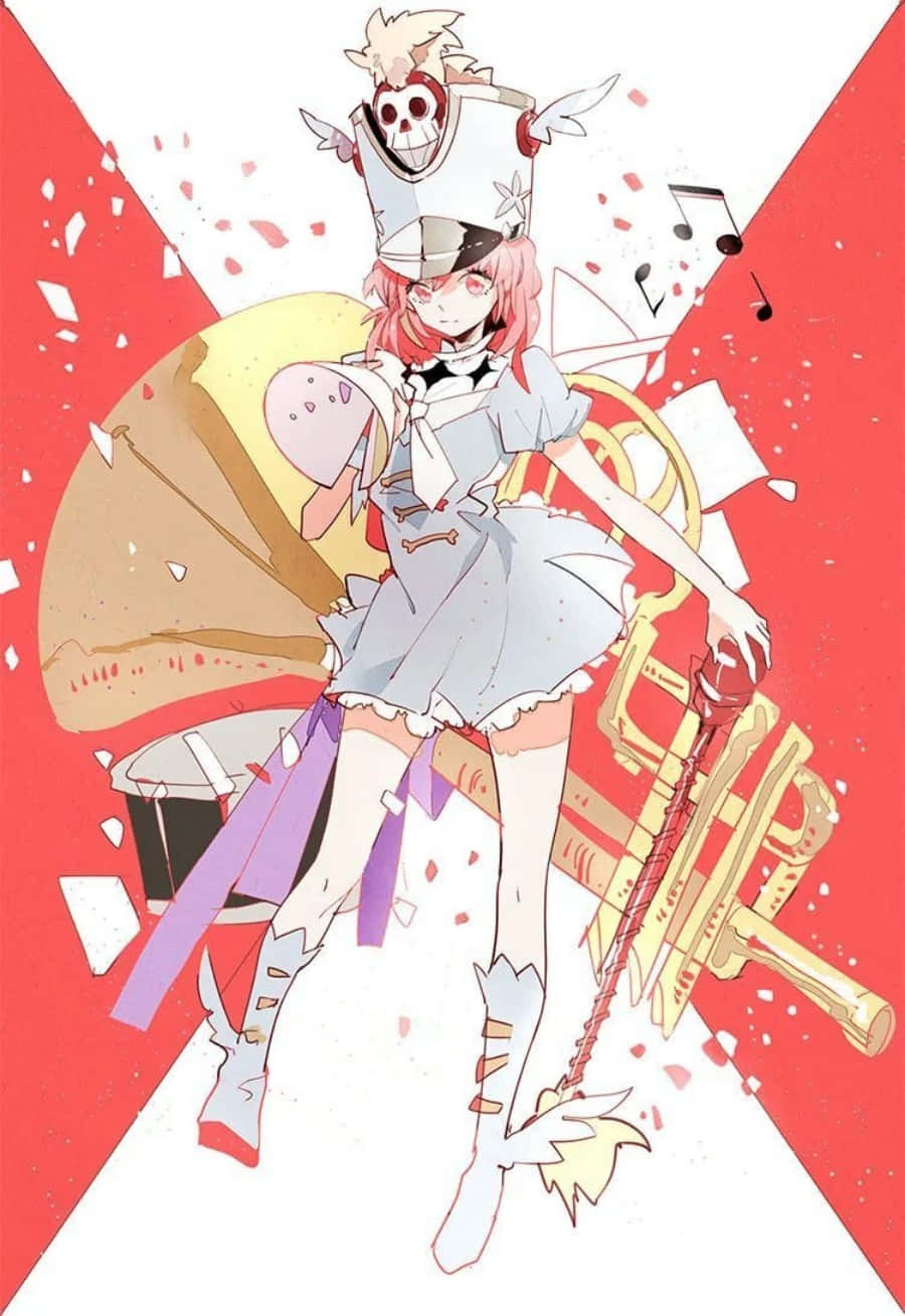 Nonon Jakuzure Striking A Pose In Her Signature Outfit Wallpaper