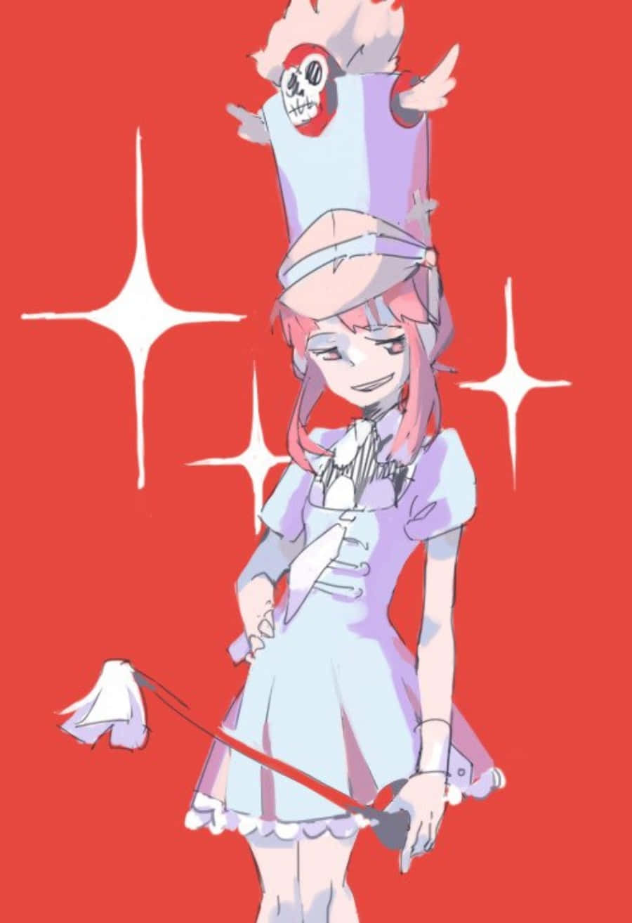 Nonon Jakuzure Striking A Pose On Stage In Her Signature Band Uniform Wallpaper