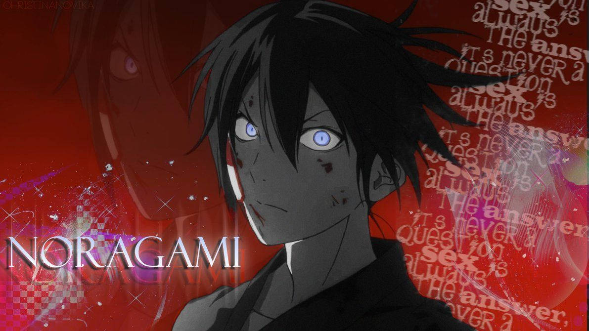 Noragami Yato Red Background Wallpaper