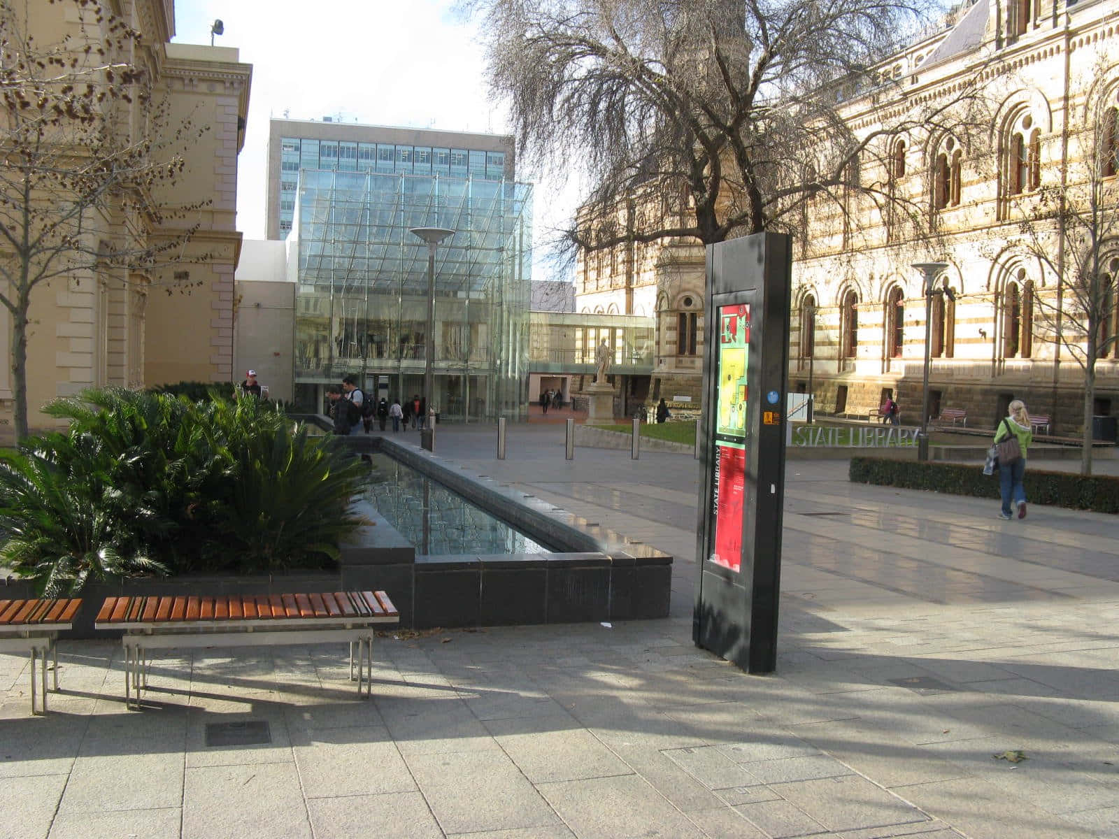 North Terrace Adelaide State Library Plaza Wallpaper