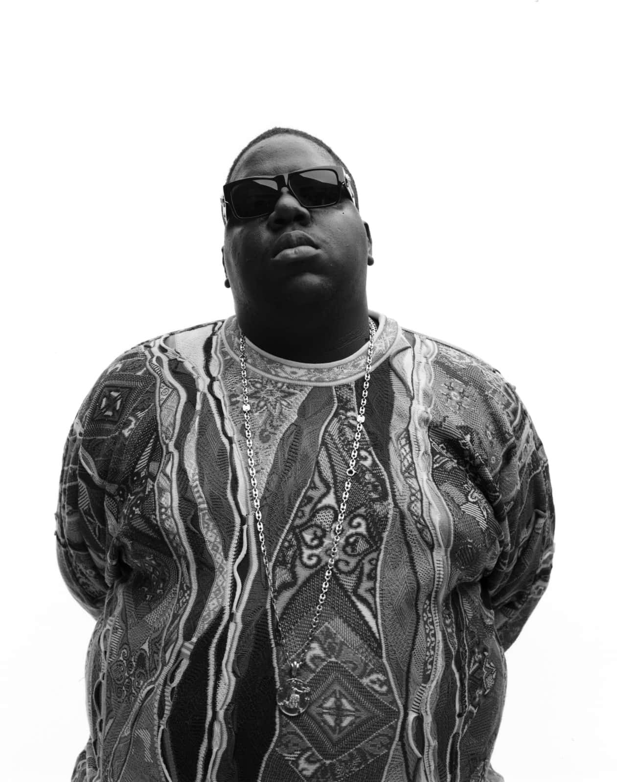 Notorious_ B I G_ Black_and_ White_ Portrait Wallpaper